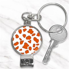 Orange Cow Dots Nail Clippers Key Chain by ConteMonfrey