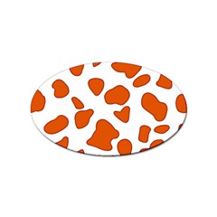 Orange Cow Dots Sticker Oval (10 Pack) by ConteMonfrey