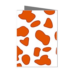 Orange Cow Dots Mini Greeting Cards (pkg Of 8) by ConteMonfrey