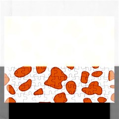 Orange Cow Dots Rectangular Jigsaw Puzzl by ConteMonfrey