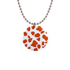 Orange Cow Dots 1  Button Necklace by ConteMonfrey