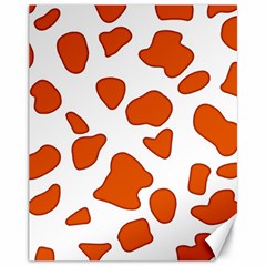 Orange Cow Dots Canvas 11  X 14  by ConteMonfrey