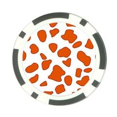 Orange Cow Dots Poker Chip Card Guard by ConteMonfrey