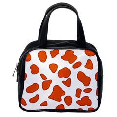 Orange Cow Dots Classic Handbag (one Side) by ConteMonfrey