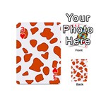 Orange Cow Dots Playing Cards 54 Designs (Mini) Front - Heart3