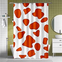 Orange Cow Dots Shower Curtain 48  X 72  (small)  by ConteMonfrey