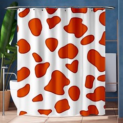 Orange Cow Dots Shower Curtain 60  X 72  (medium)  by ConteMonfrey