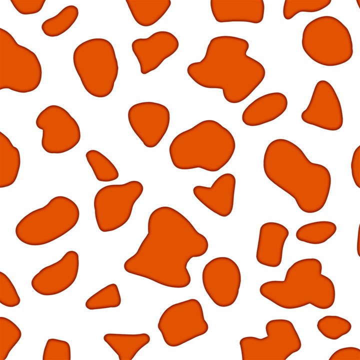 Orange Cow Dots Play Mat (Rectangle)