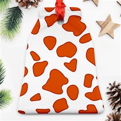 Orange Cow Dots Bell Ornament (two Sides) by ConteMonfrey