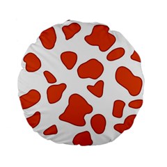 Orange Cow Dots Standard 15  Premium Round Cushions by ConteMonfrey