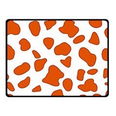 Orange Cow Dots Two Sides Fleece Blanket (small) by ConteMonfrey