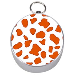 Orange Cow Dots Silver Compasses by ConteMonfrey