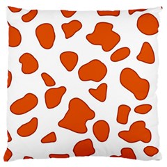 Orange Cow Dots Standard Premium Plush Fleece Cushion Case (two Sides) by ConteMonfrey