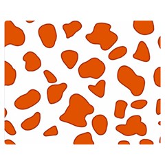 Orange Cow Dots Two Sides Premium Plush Fleece Blanket (medium) by ConteMonfrey