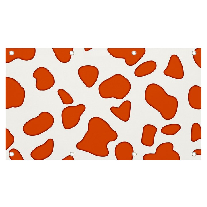 Orange Cow Dots Banner and Sign 7  x 4 