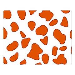 Orange Cow Dots Premium Plush Fleece Blanket (large) by ConteMonfrey