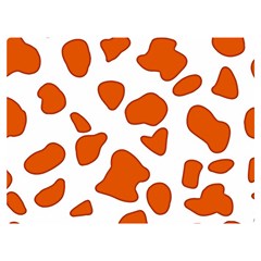 Orange Cow Dots Two Sides Premium Plush Fleece Blanket (extra Small)