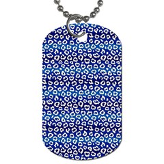 Animal Print - Blue - Leopard Jaguar Dots Small  Dog Tag (one Side) by ConteMonfrey