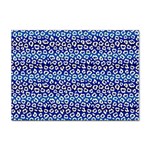 Animal Print - Blue - Leopard Jaguar Dots Small  Sticker A4 (10 pack) Front