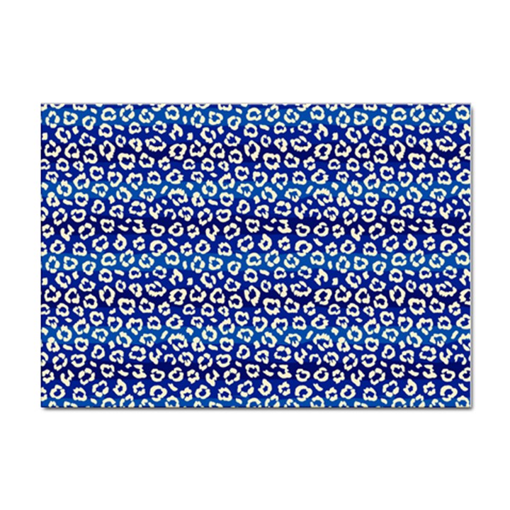 Animal Print - Blue - Leopard Jaguar Dots Small  Sticker A4 (10 pack)