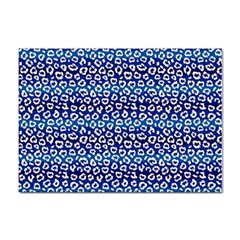 Animal Print - Blue - Leopard Jaguar Dots Small  Sticker A4 (100 Pack) by ConteMonfrey