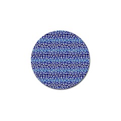 Animal Print - Blue - Leopard Jaguar Dots Small  Golf Ball Marker by ConteMonfrey