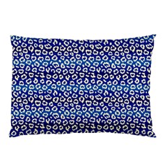 Animal Print - Blue - Leopard Jaguar Dots Small  Pillow Case (two Sides) by ConteMonfrey