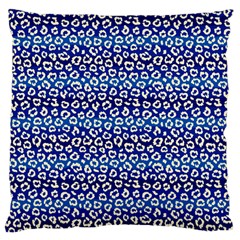 Animal Print - Blue - Leopard Jaguar Dots Small  Large Cushion Case (one Side) by ConteMonfrey