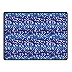 Animal Print - Blue - Leopard Jaguar Dots Small  Two Sides Fleece Blanket (small) by ConteMonfrey