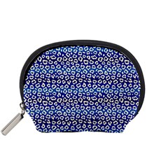 Animal Print - Blue - Leopard Jaguar Dots Small  Accessory Pouch (small) by ConteMonfrey