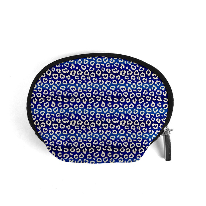 Animal Print - Blue - Leopard Jaguar Dots Small  Accessory Pouch (Small)