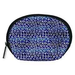 Animal Print - Blue - Leopard Jaguar Dots Small  Accessory Pouch (medium) by ConteMonfrey