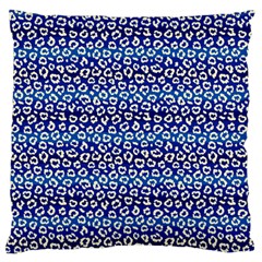 Animal Print - Blue - Leopard Jaguar Dots Small  Standard Premium Plush Fleece Cushion Case (one Side) by ConteMonfrey