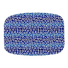 Animal Print - Blue - Leopard Jaguar Dots Small  Mini Square Pill Box by ConteMonfrey