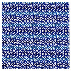 Animal Print - Blue - Leopard Jaguar Dots Small  Wooden Puzzle Square by ConteMonfrey