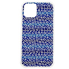 Animal Print - Blue - Leopard Jaguar Dots Small  Iphone 12 Pro Max Tpu Uv Print Case by ConteMonfrey