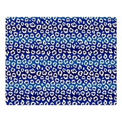 Animal Print - Blue - Leopard Jaguar Dots Small  Premium Plush Fleece Blanket (large) by ConteMonfrey