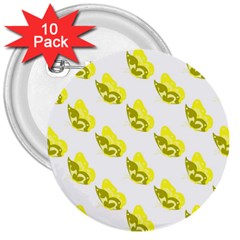 Yellow Butterflies On Their Own Way 3  Buttons (10 Pack)  by ConteMonfrey