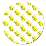 Yellow Butterflies On Their Own Way Magnet 5  (Round) Front