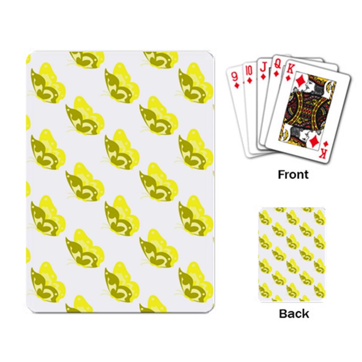 Yellow Butterflies On Their Own Way Playing Cards Single Design (Rectangle)