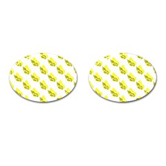 Yellow Butterflies On Their Own Way Cufflinks (oval) by ConteMonfrey