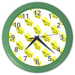 Yellow Butterflies On Their Own Way Color Wall Clock by ConteMonfrey