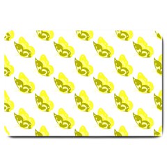 Yellow Butterflies On Their Own Way Large Doormat by ConteMonfrey