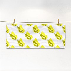 Yellow Butterflies On Their Own Way Hand Towel by ConteMonfrey