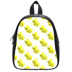 Yellow Butterflies On Their Own Way School Bag (small) by ConteMonfrey