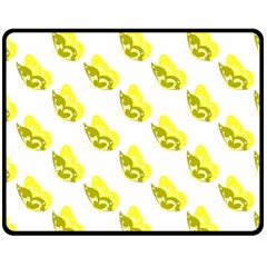 Yellow Butterflies On Their Own Way Fleece Blanket (medium) by ConteMonfrey