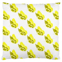 Yellow Butterflies On Their Own Way Large Cushion Case (two Sides) by ConteMonfrey