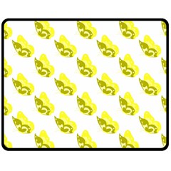 Yellow Butterflies On Their Own Way Two Sides Fleece Blanket (medium) by ConteMonfrey