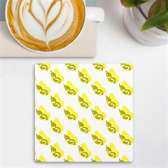 Yellow Butterflies On Their Own Way Uv Print Square Tile Coaster  by ConteMonfrey