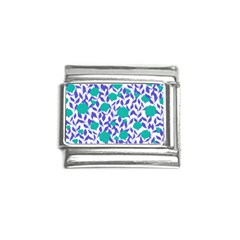 Green Flowers On The Wall Italian Charm (9mm) by ConteMonfrey